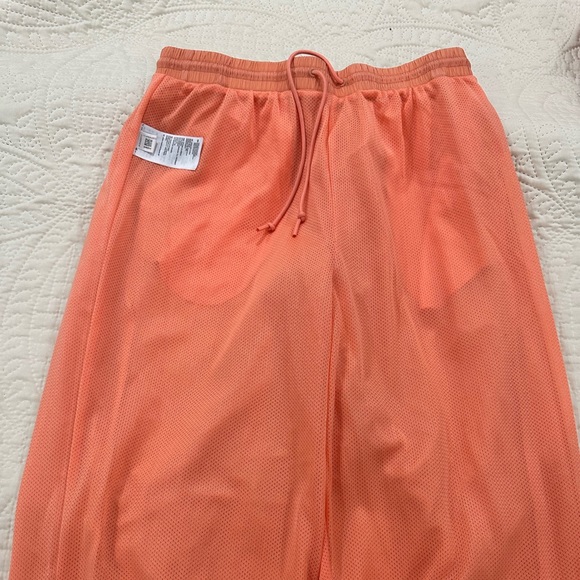 3. NWOT ADIDAS Peach/Orange Nylon Pants - Picture 3 of 4